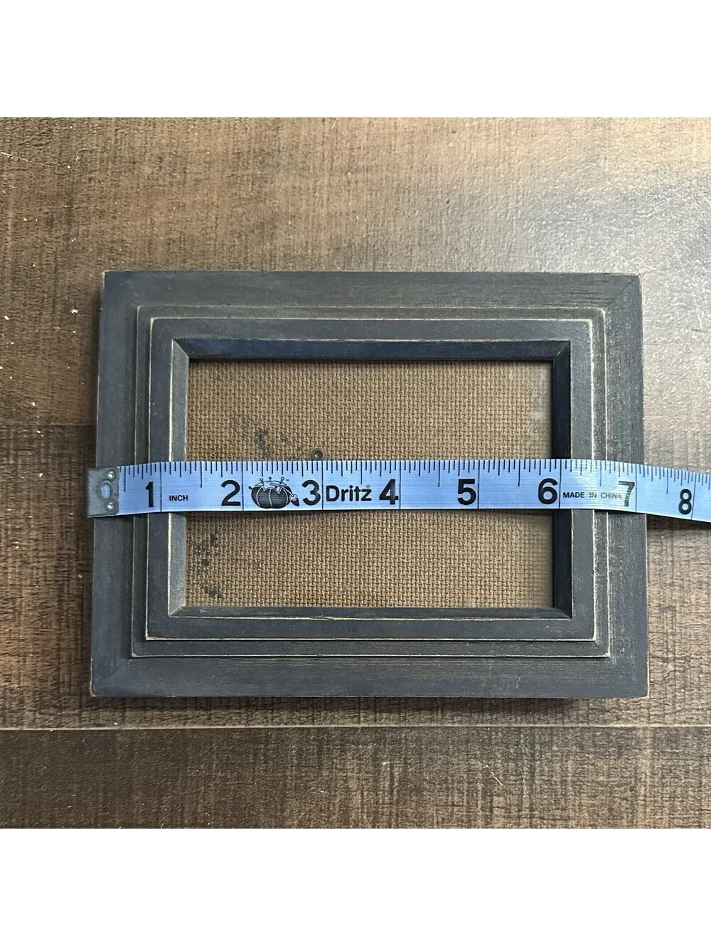 Vintage Wooden Picture Frame with Easel Back Blue